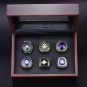 A Set Los Angeles Dodgers World Series Championship rings 6Pcs With Wooden Display Box