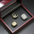 A Set Boston Bruins 1970 1972 2011 Stanley Cup Championship rings With Wooden Display Box
