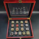 A Set Alabama Crimson Tide National Championship rings 17Pcs With Wooden Display Box
