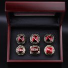 A Set Ohio State Buckeyes National Championship rings 6Pcs With Wooden Display Box