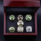 Green Bay Packers 1961 1962 1965 1966 1967 1996 2010 Super Bowl Championship Rings With Display Case