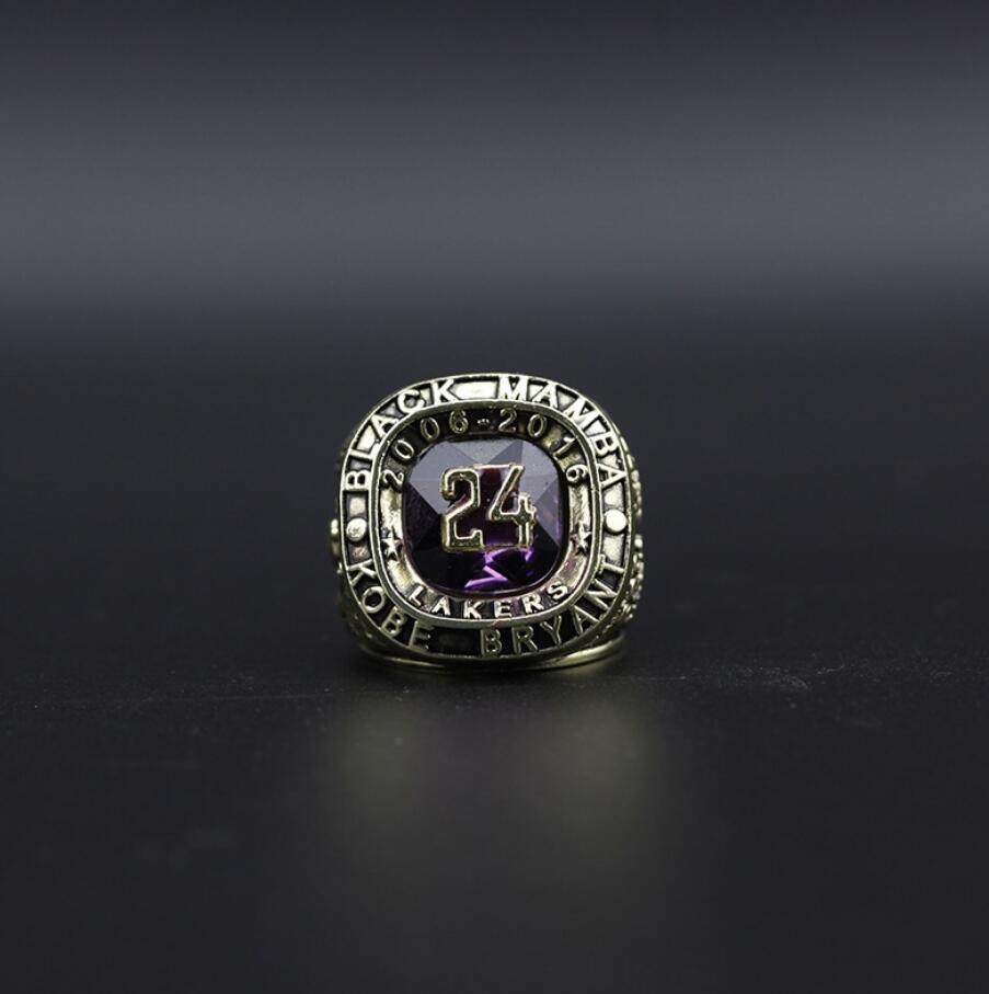 Lakers Kobe Bryant 2006 - 2016 Black Mamba Basketball Championship ring Fans Gift
