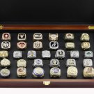 NBA Basketball Championship rings From 1990 to 2020 With Wooden Display Box