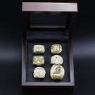 Size 11 A Set Los Angeles Lakers Basketball Championship rings 6Pcs With Wooden Display Case