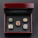 5Pcs Texas Longhorns National Championship rings Fans Gift With Wooden Display Case