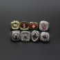 8Pcs Oklahoma Sooners National Championship rings With Wooden Display Case