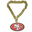 San Francisco 49ers 3D Fan Chain Necklace Foam (Gold Chain) Christmas Gift