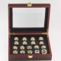 A Set Boston Celtics Basketball Championship Rings 18Pcs With Wooden Display Box Fans Gift