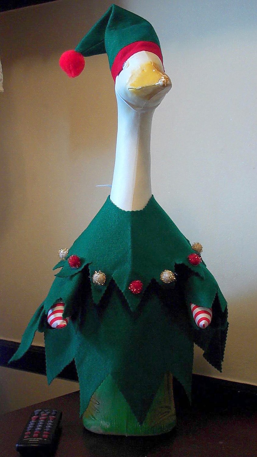 CHRISTMAS ELF Lawn Goose Clothes Outfit by Cindy