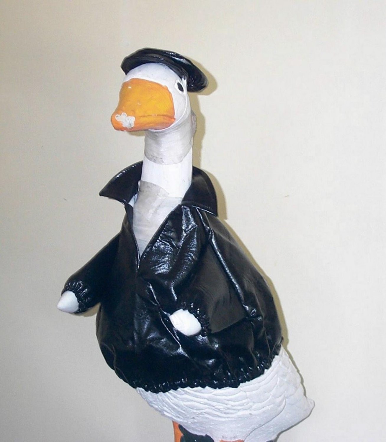 Biker Jacket Cement Plastic Goose Clothes Outfit