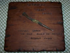 Bronze Spanish Ship Spike Plaque