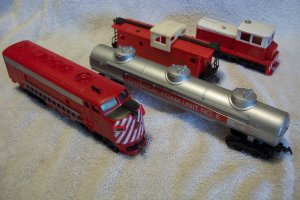 PlayArt Railroad Fire Dept Train Set