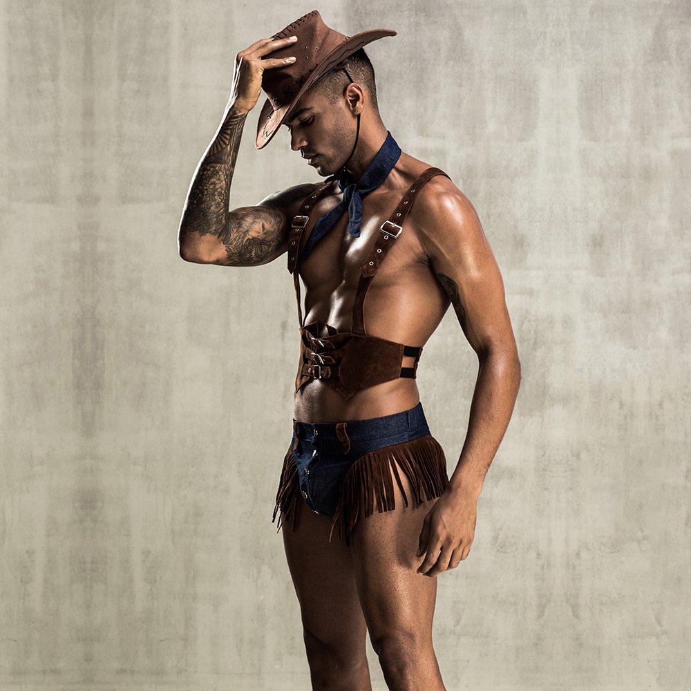 Sexy Cow Boy Uniform Men, Cosplay lingerie, Erotic Lingerie, Sexy Lingerie, BDSM