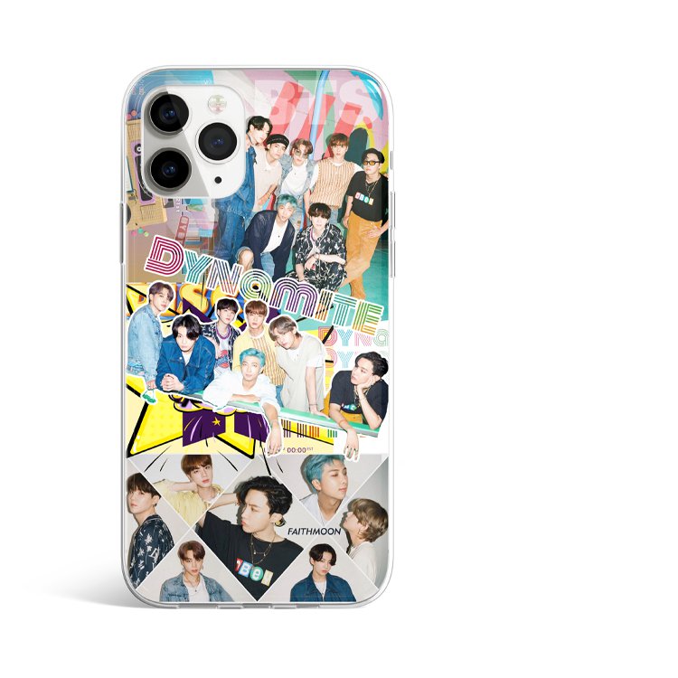 BTS Dynamite phone case, soft transparent phone case for all iphone model, samsung, unofficial,