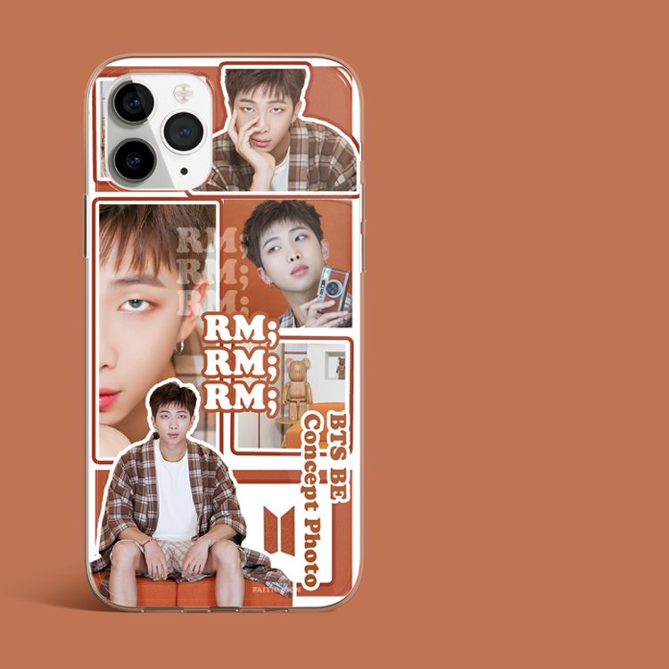 RM phone case, soft transparent phone case for all iphone model, samsung, unofficial,