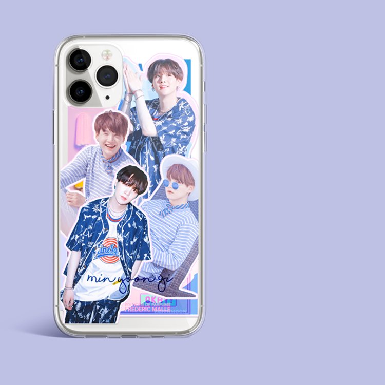 BTS Suga phone case, Bangtan, soft transparent phone case for all iphone model, unofficial,