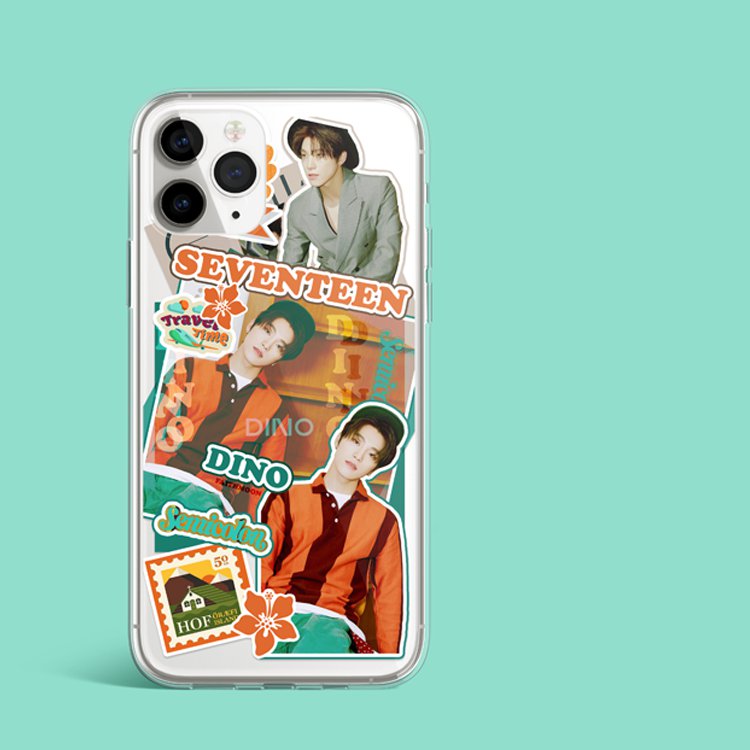 Seventeen Dino phone case, soft transparent phone case for all iphone model, unofficial,
