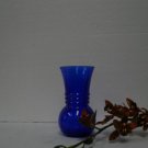 Cobalt Blue Ridged Vase