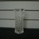 Clear Glass Angular Etchings Vase