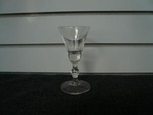 Clear Glass Bulbous Stem Glass