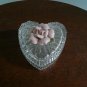 Glass Jewelry Box with Pink Rose