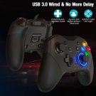 Wired Gaming Controller, PC Gamepad Joystick, Dual Vibration, Programmable Remap M1-M4