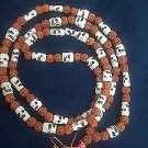 Rudraksh Beads and Skull Skeleton Mala 108 Beads Goddess Kali Mund Necklace