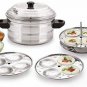 Style OK 4 Plates Stainless Steel Idli Maker / Cooker (4 - Plates 16 Idlis)