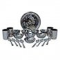 Sager Platinum Collection 24 Pcs Stainless Steel Dinner Set - Heavy Laser Finish