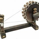 India Meets India Wooden Charka (Spinning Wheel )Decorative Showpiece 12" x 7.5"