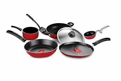 Pigeon Non Stick Cookware Set - Favourite 7 Pieces Gift Set (Aluminum - 7 Pieces