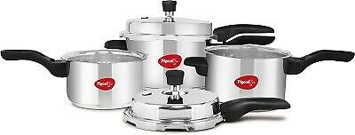 Pigeon Special Combo Pack, 2L, 3L and 5L Induction Bottom Pressure Cooker, Press