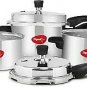Pigeon Special Combo Pack, 2L, 3L and 5L Induction Bottom Pressure Cooker, Press