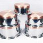 Bertol Kitchenware 5 Pcs (Light Gauge Copper Bottom Tope Stainless Steel for Sto