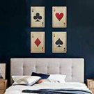 Make in Modern Vintage Playing Cards Wall Decor Hanging Set of 4