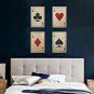 Make in Modern Vintage Playing Cards Wall Decor Hanging Set of 4