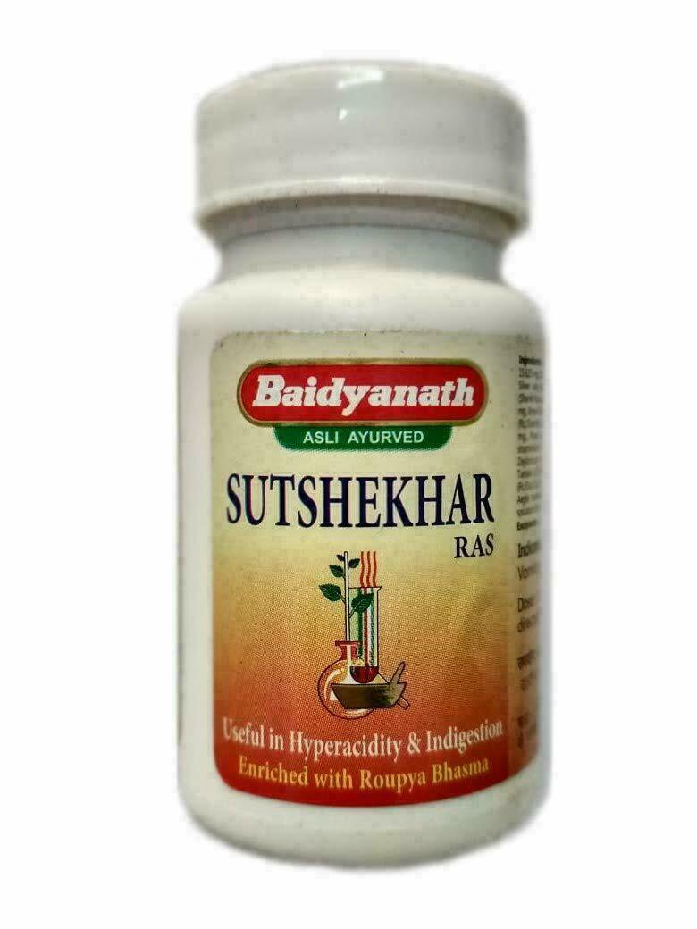 2X Baidyanath Sutshekhar Ras For Hyperacidity & Indigestion Natural(40 Tablets )