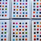 Plain Colored Big Size Bindi Combo Pack of 6 Multicolor Round Size Bindi