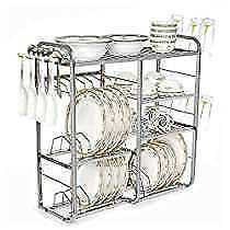Lynoda 24 x 24 " wall Mount Kitchen Dish Rack /Plate Cutlery Stand / Kitchen Ute