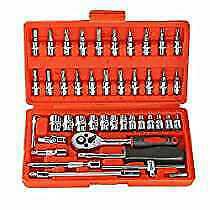 Inditrust Socket Set 46 Pieces Spanner Socket Set 1/4" Car Repair Tool Ratchet W