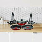 Pigeon Mio Cookware Set (Aluminum, 8 Pieces)