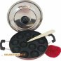 Finaldeals 12 Pit Appam Maker Premium Quality with Lid Chetty Paniyaram Pan Patr