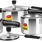 Pigeon Special Combi Pack 2L, 3L and 5L Pressure Cooker (Aluminum)