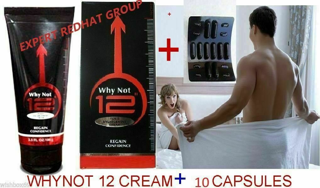 WHY NOT 12'Rapid Growth Male Cream+Penis Enlargment Herbal Capsule Rapid RSW||FS