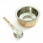 Authentic Copper Steel Handi With Spoon Serving Bowl tableware Kitchen Utensil