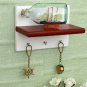 Home Sparkle White and Red MDF Wall Shelf with keyholders get fast through DHL E