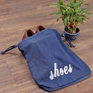 Shoe Care,My Gift Booth Set of 2 Navy Blue Solid Denim Shoe Cover get within 6 d