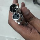 3 Pin XLR Male + 3 Pin XLR Female Chrome finish with Solder point Cable Protectr