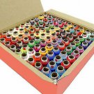 100 Pcs Assorted Color Polyester Thread Spool Spun Sewing Supplies Quilting FS