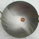 Indie Buy Indian Iron Deep Frying Pan, Kadai, Iron Deep frying, Diameter 10"